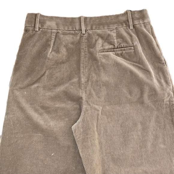 Banana Republic Corduroy Pants Beige Baggy Leg High Rise Pleated /14 --NWOT - Picture 6 of 10